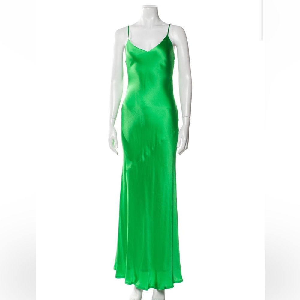 NWT L'AGENCE Green Satin Dress